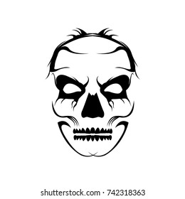 Skull logo mascot icon vector illustration