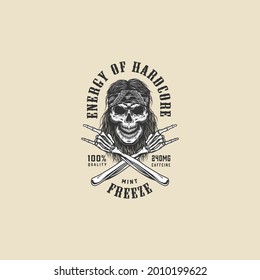 skull logo retro vintage vector