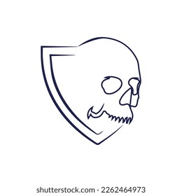 Skull logo scary ghost symbol for gamers symbol design, graphic, minimalist.logo