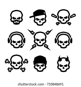 Skull Logo Set.