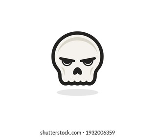 Skull logo symbol skeleton vector icon 