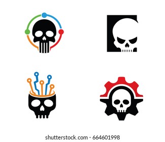 Skull Logo Template Design Vector, Emblem, Design Concept, Creative Symbol, Icon