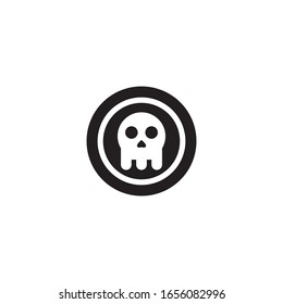 Skull logo template vector icon design