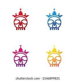 Skull logo template vector icon design