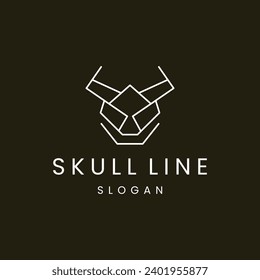 Skull logo template vector illustration design