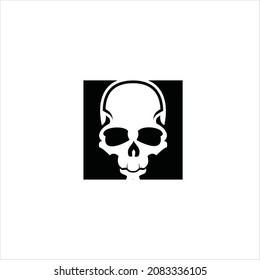 skull logo vector abstract template