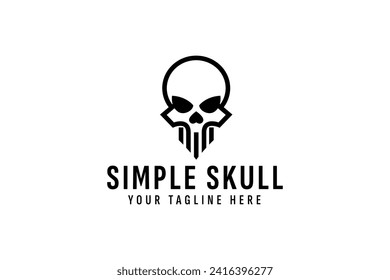 skull logo vector icon illustration