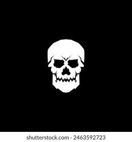 skull logo vector icon illustration.