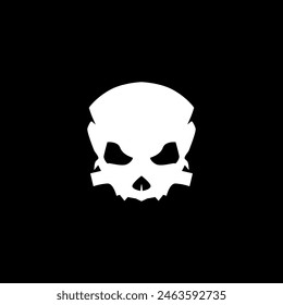 skull logo vector icon illustration.