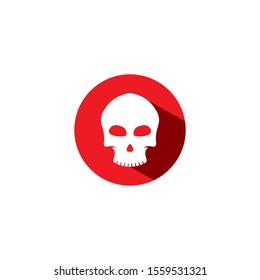  skull logo vector icon template illustration design