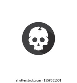  skull logo vector icon template illustration design