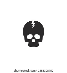 skull logo vector icon template illustration design 