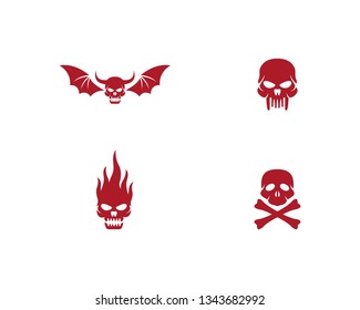 Skull logo vector illustration