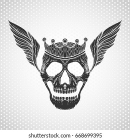 Skull logo vector illustration