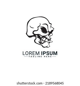 Skull logo vector illustration design 