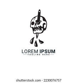 Skull logo vector illustration design  