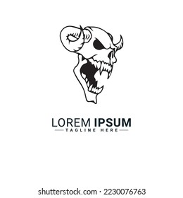 Skull-Logo, Vektorgrafik-Design  