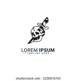 Skull logo vector illustration design  