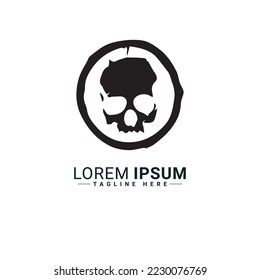 Skull logo vector illustration design  
