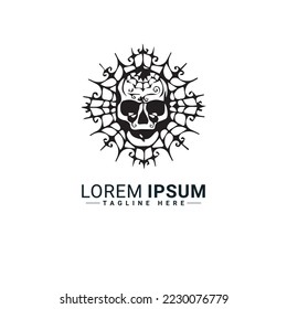 Skull logo vector illustration design  
