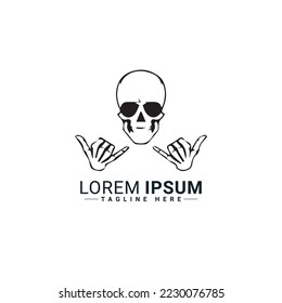 Skull logo vector illustration design  