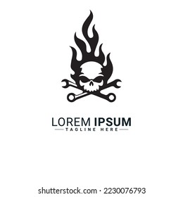 Skull logo vector illustration design  