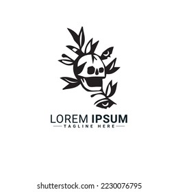 Skull logo vector illustration design  