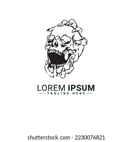 Skull logo vector illustration design  