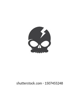 Skull logo vector illustration flat design