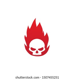 Skull logo vector illustration flat design