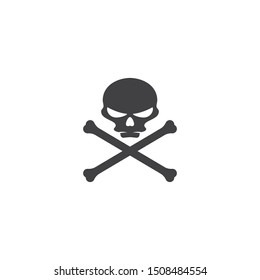 Skull logo vector illustration flat design