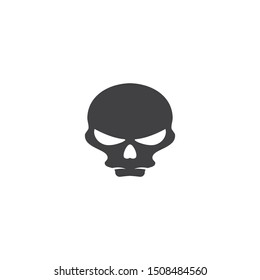 Skull logo vector illustration flat design