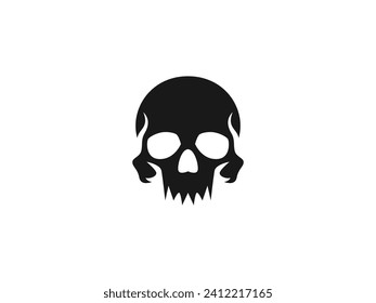  skull logo vector illustration. skull, ghost, spooky icon vector