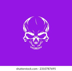 Skull Logo vector pirate icon logo Halloween ghost graphic symbol 