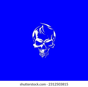 Skull Logo vector pirate icon logo Halloween ghost graphic symbol