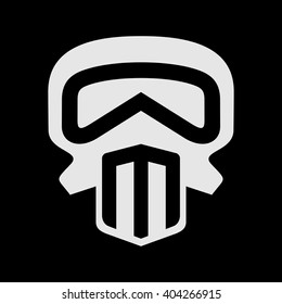 skull logo vector. skeleton icon.