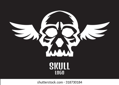 skull logo wings