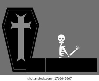 The skull looking at you from the coffin