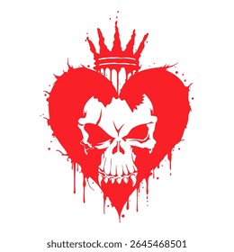 ilustração da imagem da tatuagem do vetor do crânio e do amor