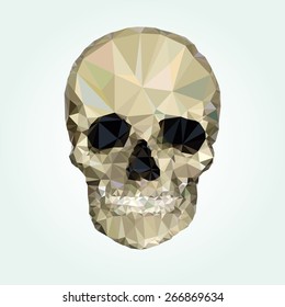 Skull Low Poly Vector Crystal Stock Vector (royalty Free) 266869634 