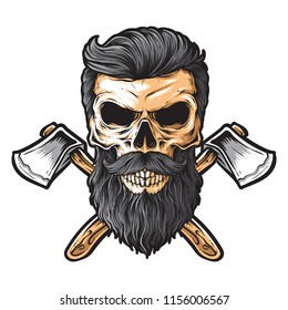 Skull Lumberjack Vector Stock Vector (royalty Free) 1156006567 