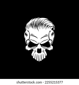Skull Macho Cross Skull Vektorgrafik Grafik Logo Design Vorlage