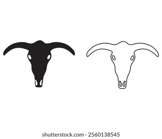 The skull is made up of dense bone to support the weight and structure of the cow’s head. The eye sockets are large, and the nasal cavity is wide and spacious, designed for efficient breathing.