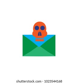 Skull Mail Logo Icon Design