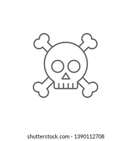 Skull, marijuana icon. Element of marijuana icon. Thin line icon for website design and development, app development. Premium icon
