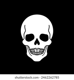 The skull mark isolated on black background