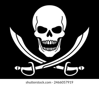 The skull mark isolated on black background