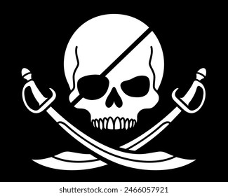 The skull mark isolated on black background