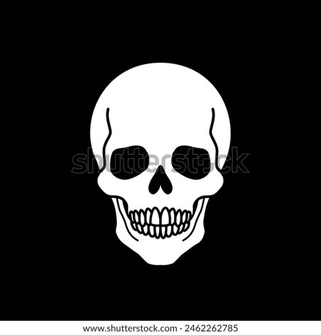 The skull mark isolated on black background