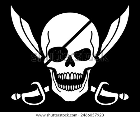 The skull mark isolated on black background